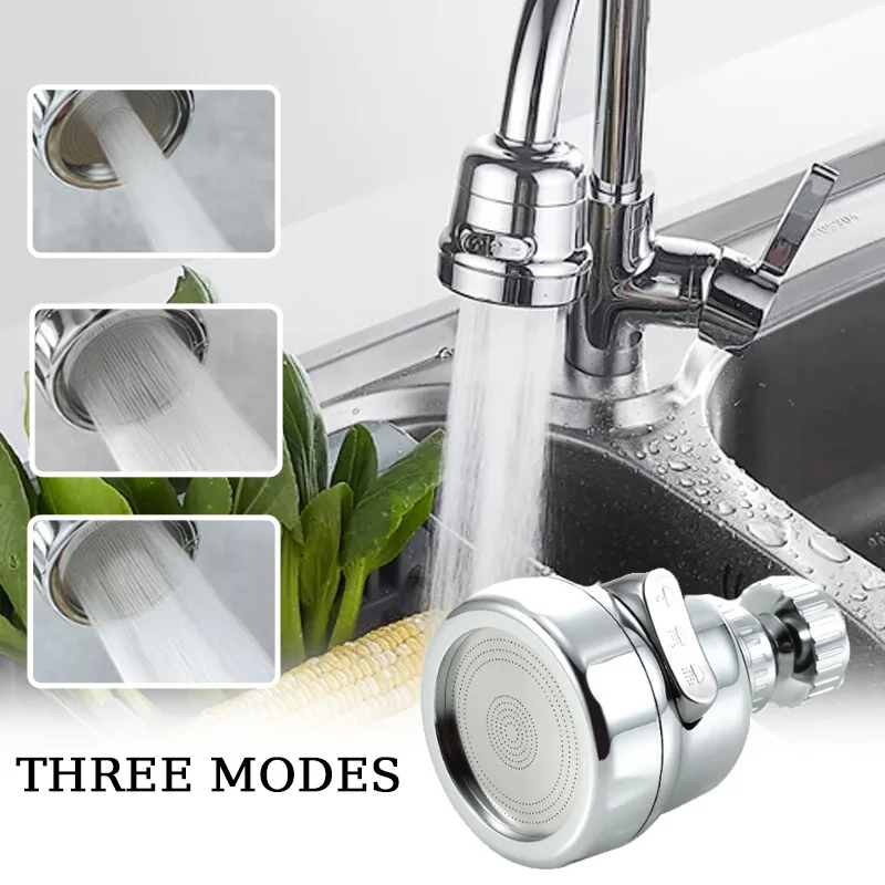 3 Modes Universal Kitchen Faucet Adapter 360 Rotation Faucet Filter Extenders Kitchen Gadgets Spray Water Saving Tap Nozzle