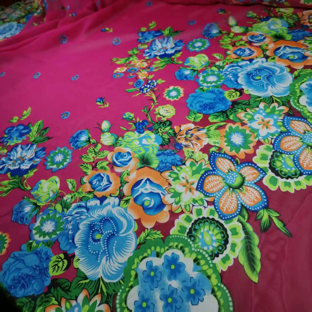 Chiffon Fabric Summer Chiffon Sunscreen Fabric Dress Printed Fabric Floral Printed Chiffon Dress Fabric