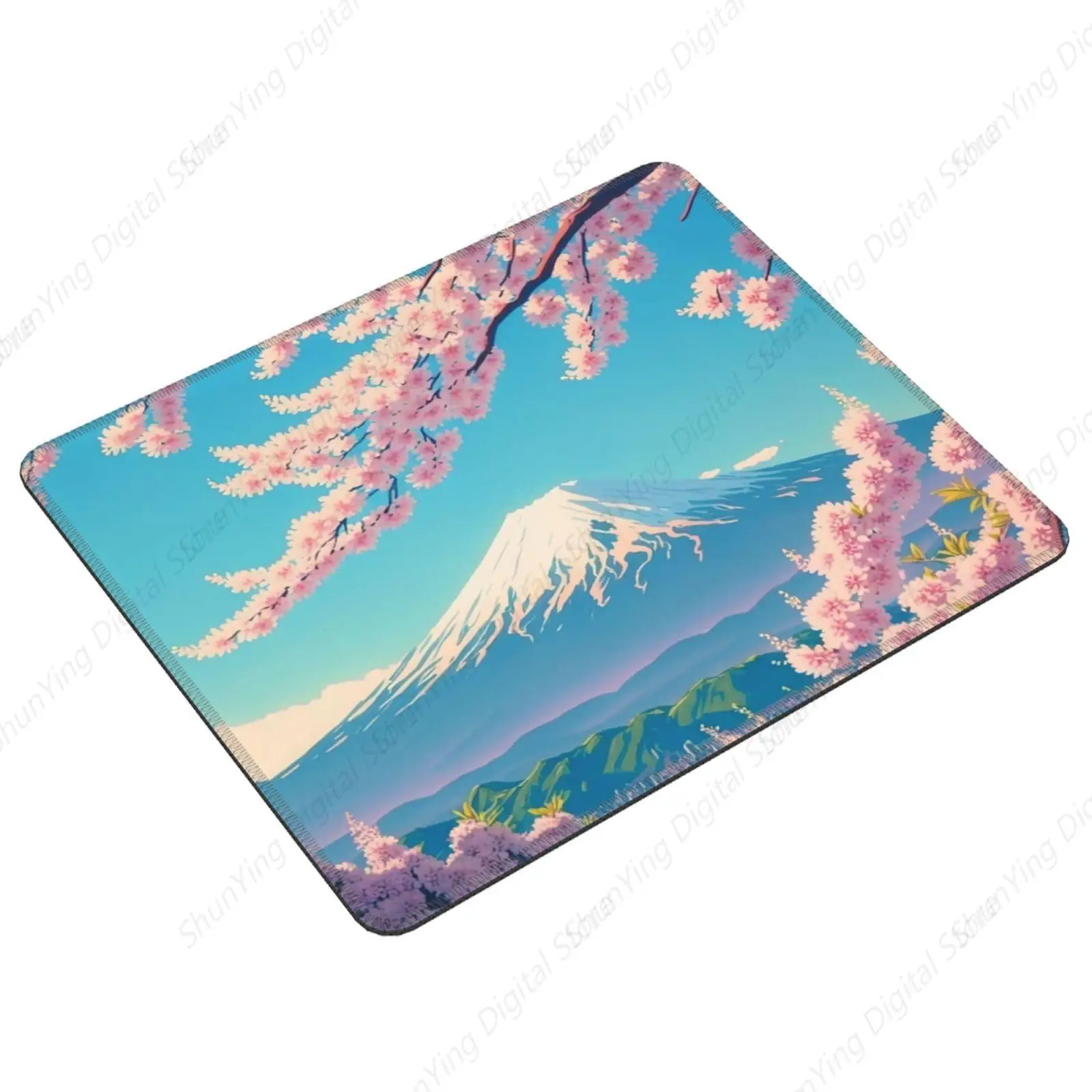 Japanese Cherry Blossom Mouse Pad Anti Slip Rubber Pad Suitable For Office Gaming Mouse Pads On Computers And Laptops 18*22cm