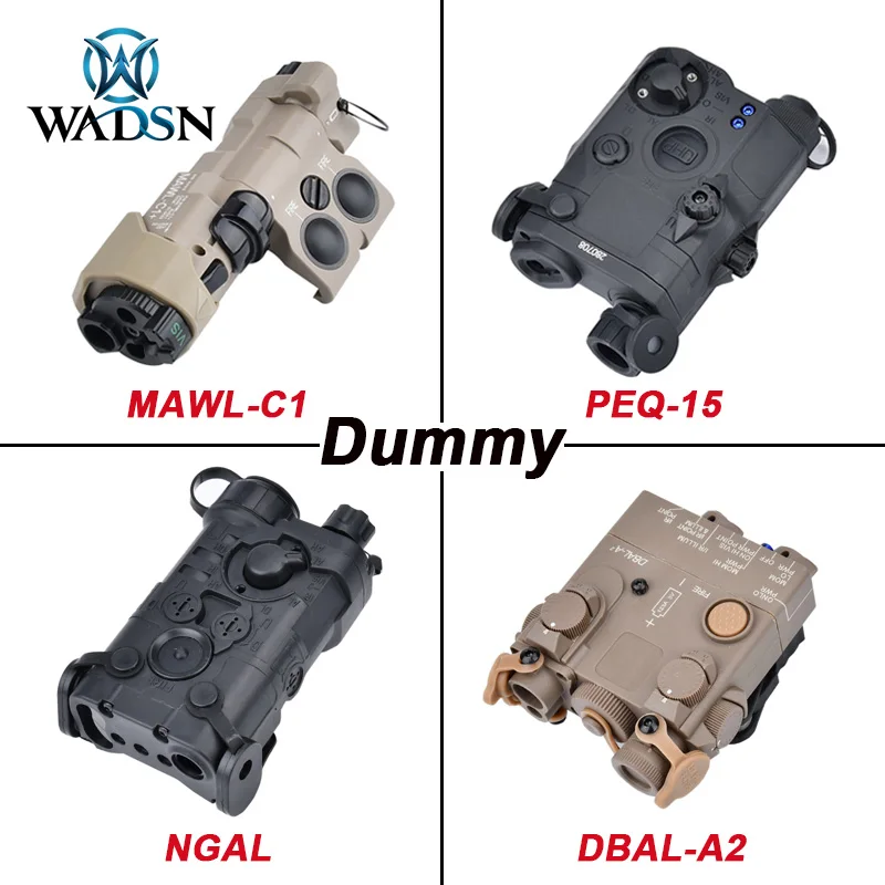 

WADSN MAWL C1 NGAL DBAL-A2 laser Airsoft PEQ15 Box UHP NO Function Dummy PEQ15 LA-5C Model GunWeapon Battery Case Accessorie