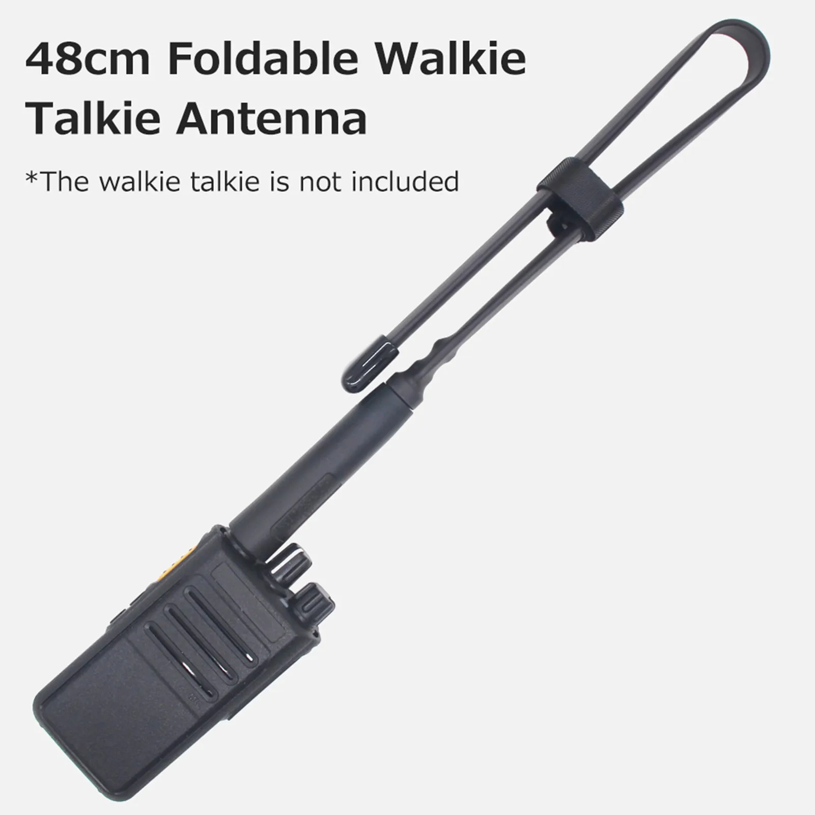 Foldable Intercom Antenna 48cm Walkie Talkie Antenna SMA-Male Interface High Gain 144/430MHz Frequency Wide Compatibility