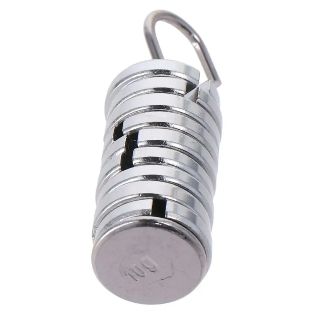 내구성이 뛰어난 크롬 도금 실험실 슬롯형 질량 세트 10g 각 은색 금속 슬롯형 무게 총 100g(행거 및 케이스 실험실 포함)