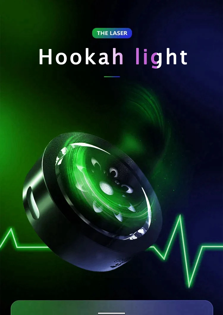 

R/G/B Laser Light Hookah Base for Party/KTV/Club, Round Luminous Wine Liquor Arabic Hookah Accessory