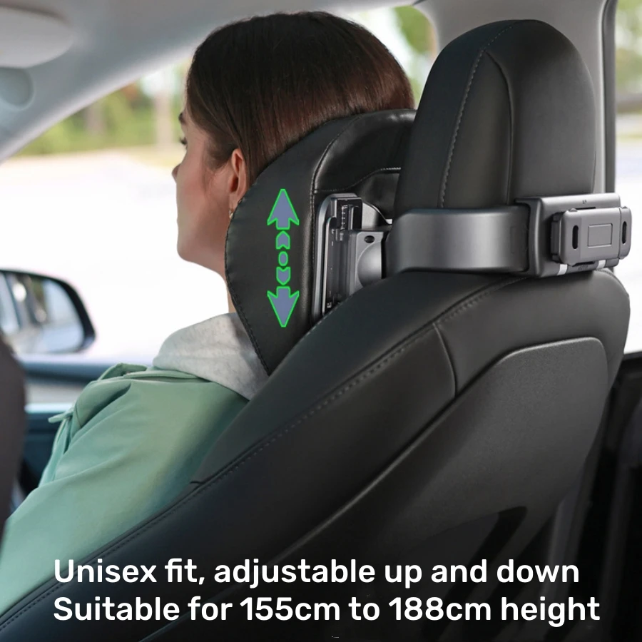 For Tesla Model Y Model 3 Multifunction Adjustable Car Neck Pillow Premium Vehicle Head Rest Support Headrest with Phone Holder