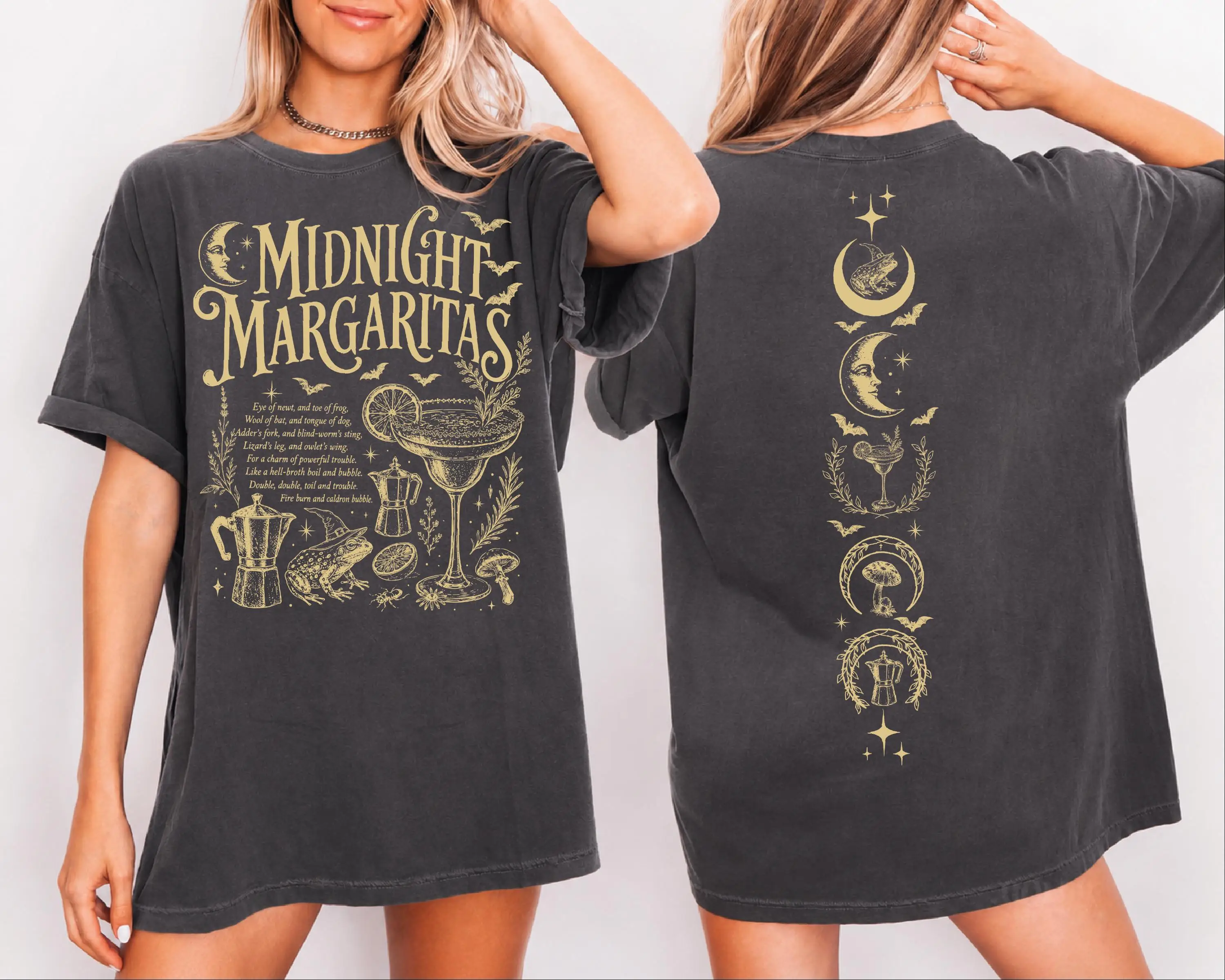 Witchy Halloween Tee Women Men Short Sleeve Vintage Practical Movie Fun Magic Cotton T-shirts Gifts