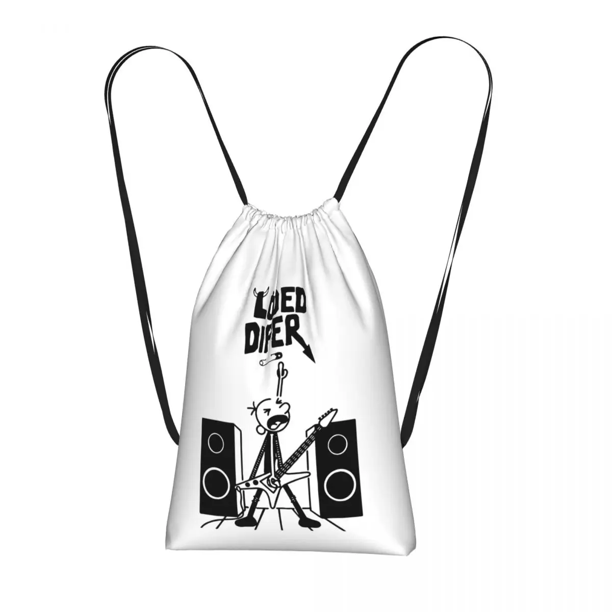 Diary Of Wimpy Kid World Book Day Drawstring Backpack hiking cycling Bag Lightweight Foldable Storage Drawstring Bag Men Women