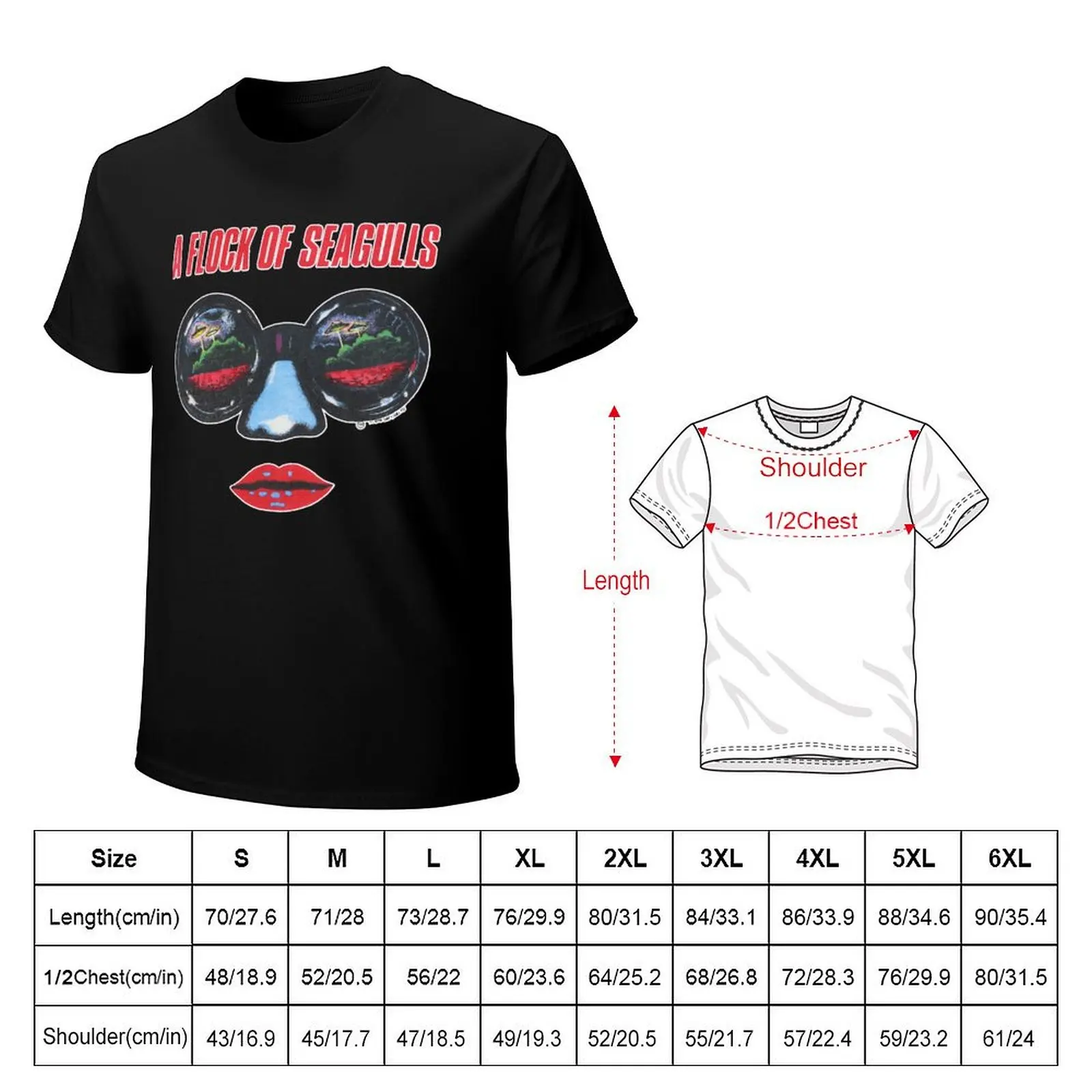 a flock of seagulls T-Shirt Plus Size Solid Color T-Shirt