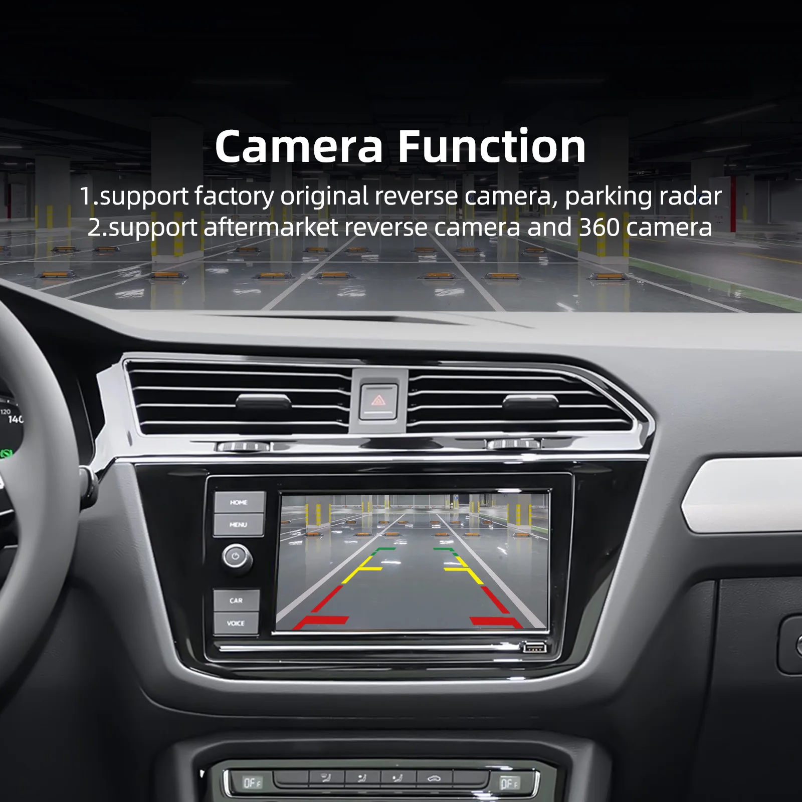 مجموعة التحديثية التلقائية اللاسلكية CarPlay Android لـ VW MIB2 OEM صندوق فك ترقية الشاشة للجولف 7 Tiguan Lamando Magotan Phideon