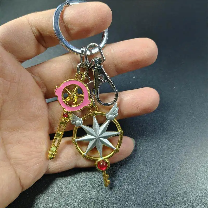 Cardcaptor Sakura Keychain Star Wand Bird Head Alloy Bag Pendant Anime Cosplay Accessory Gift For Anime Collectors - view 2