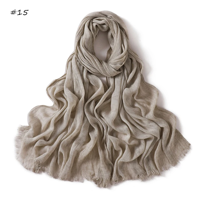 180*65cm Tie-dye Crinkle Rayon Hijabs für Frauen Muslimischen Schal Schals Plain Damen Atmungsaktive Stirnband Femme turban Ramanda – Detail 12