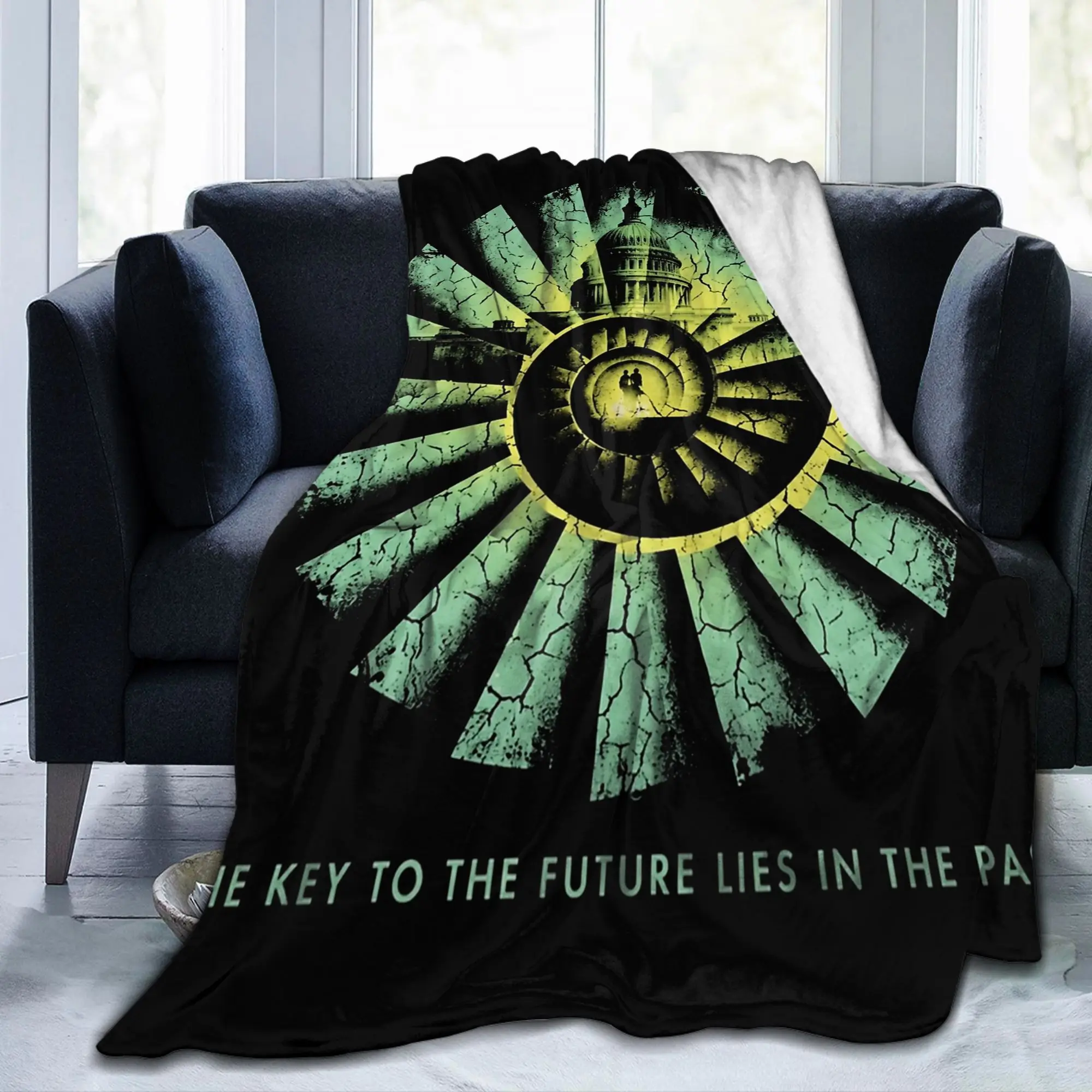 Silos Key to the Future Capitol Blankets  Flannel Breathable Bedding Throw Blanket for Bedroom Textile Decor Office Lightweight
