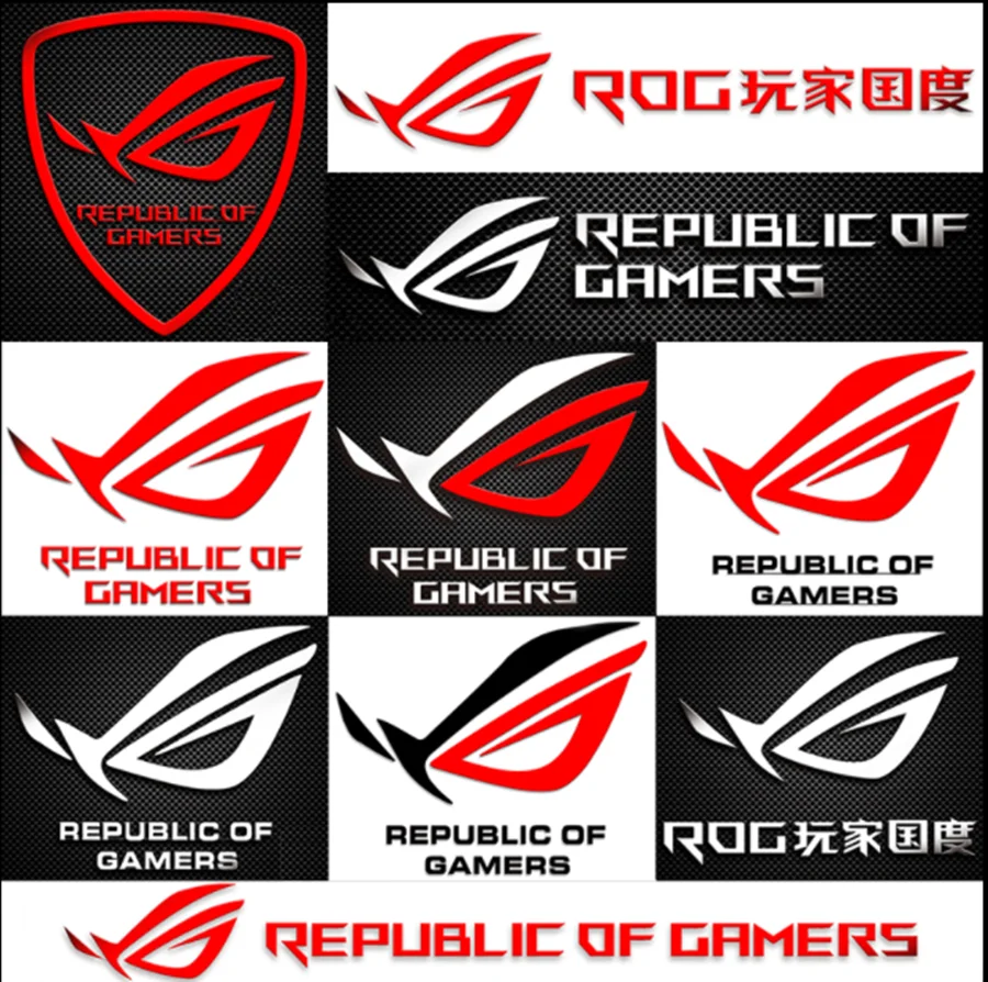 Asus ROG Republic of Gaming Metal Logo Sticker For Laptop Tablet Desktop Computer Digital Camera Personalized DIY Decoration