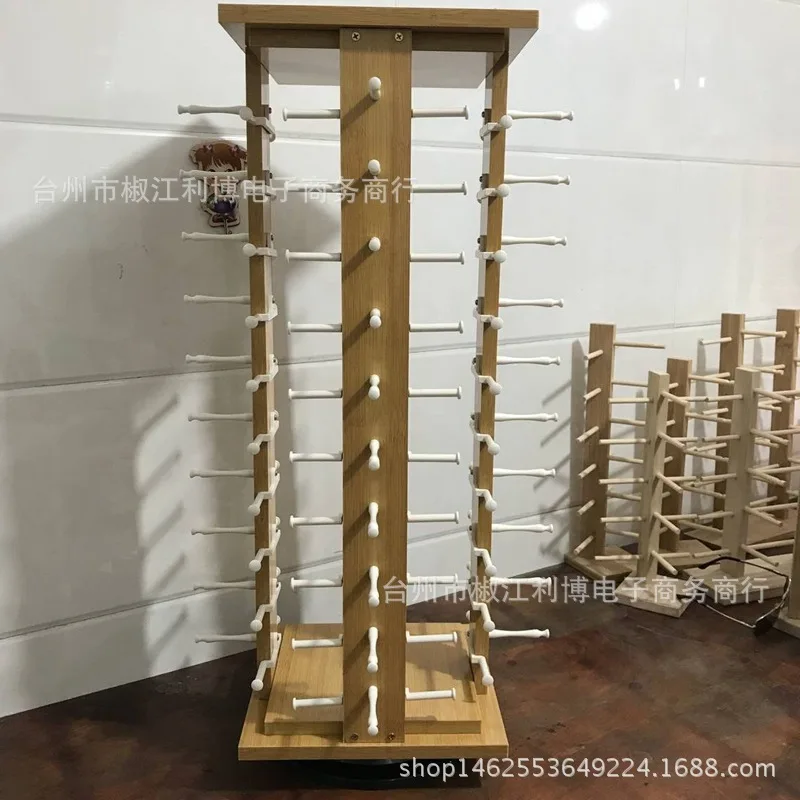 Glasses display rack, desktop high-grade wood paint, sunglasses display rack, sunglasses display props shelf