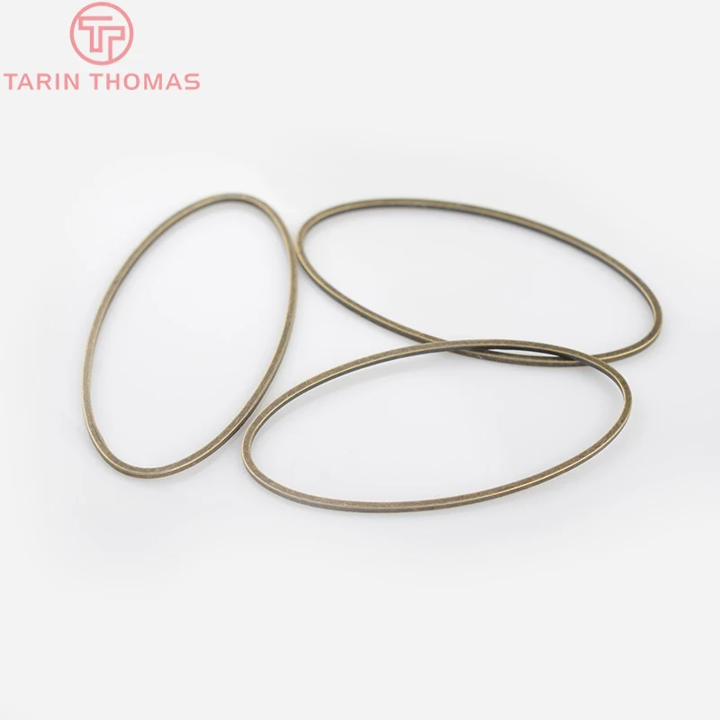 (4175)16x8MM 25x10MM 30x15MM 40x20MM Oval Shape Brass Closed Rings Connect Rings for Diy Jewelry Findings Accessories