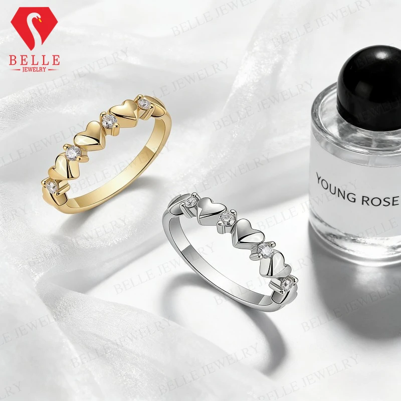 

Wholesale S925 Sterling Silver Ring Moissanite D Color VVS1 Clarity Round Cut Fine Jewelry For Women Anniversary Wedding Band