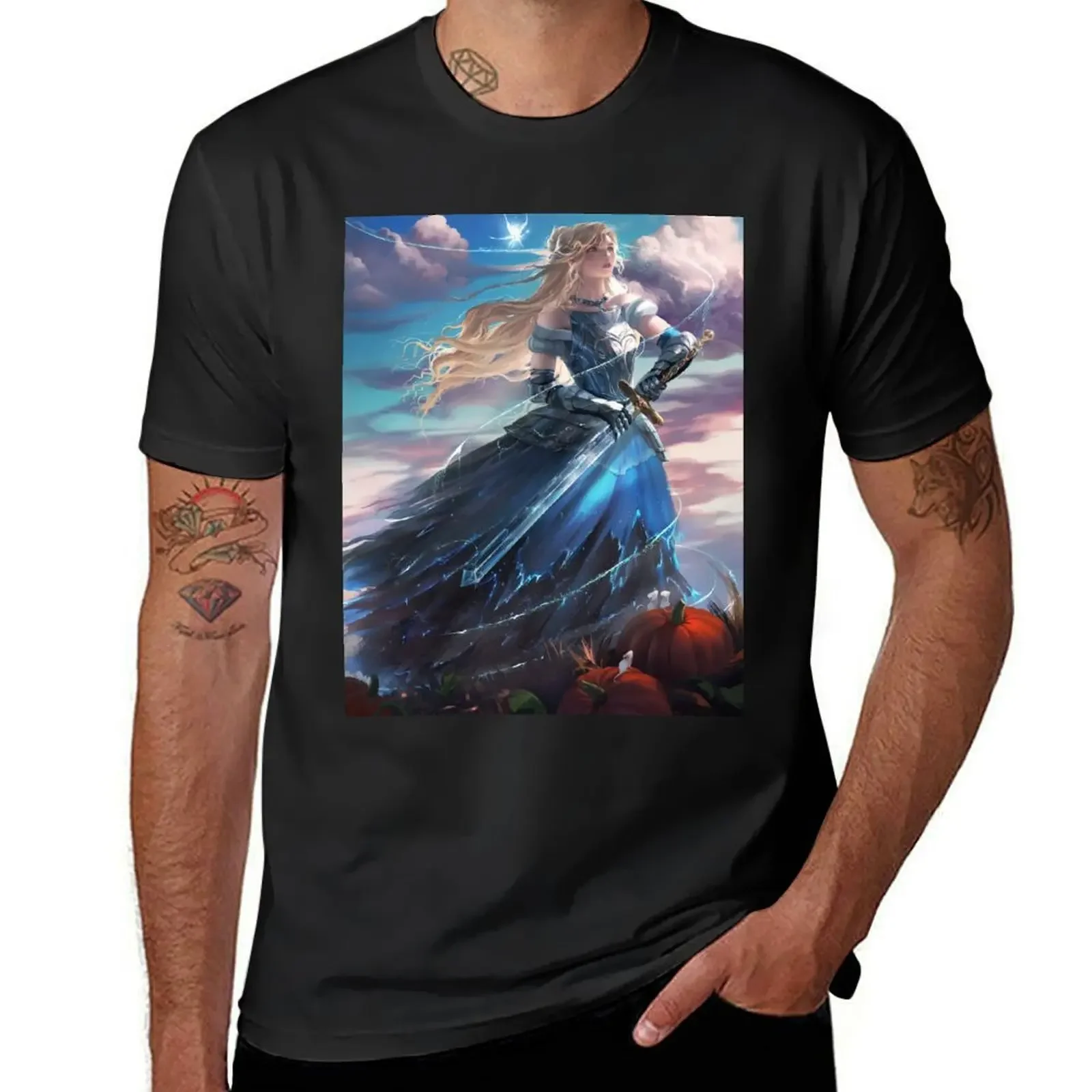 Cinderella Knight T-Shirt sweat vintage clothes essential t shirt men t shirts high quality