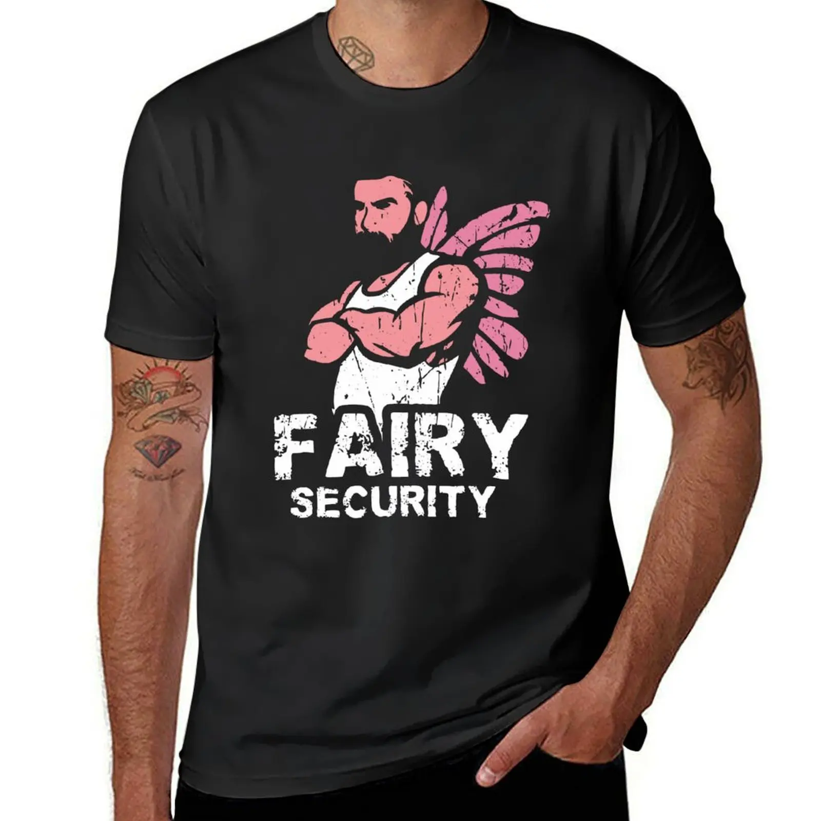 

Fairy Security Best Dad Ever T-Shirt tops custom shirt valentines clothes luxury t-shirt mens big and tall t shirts