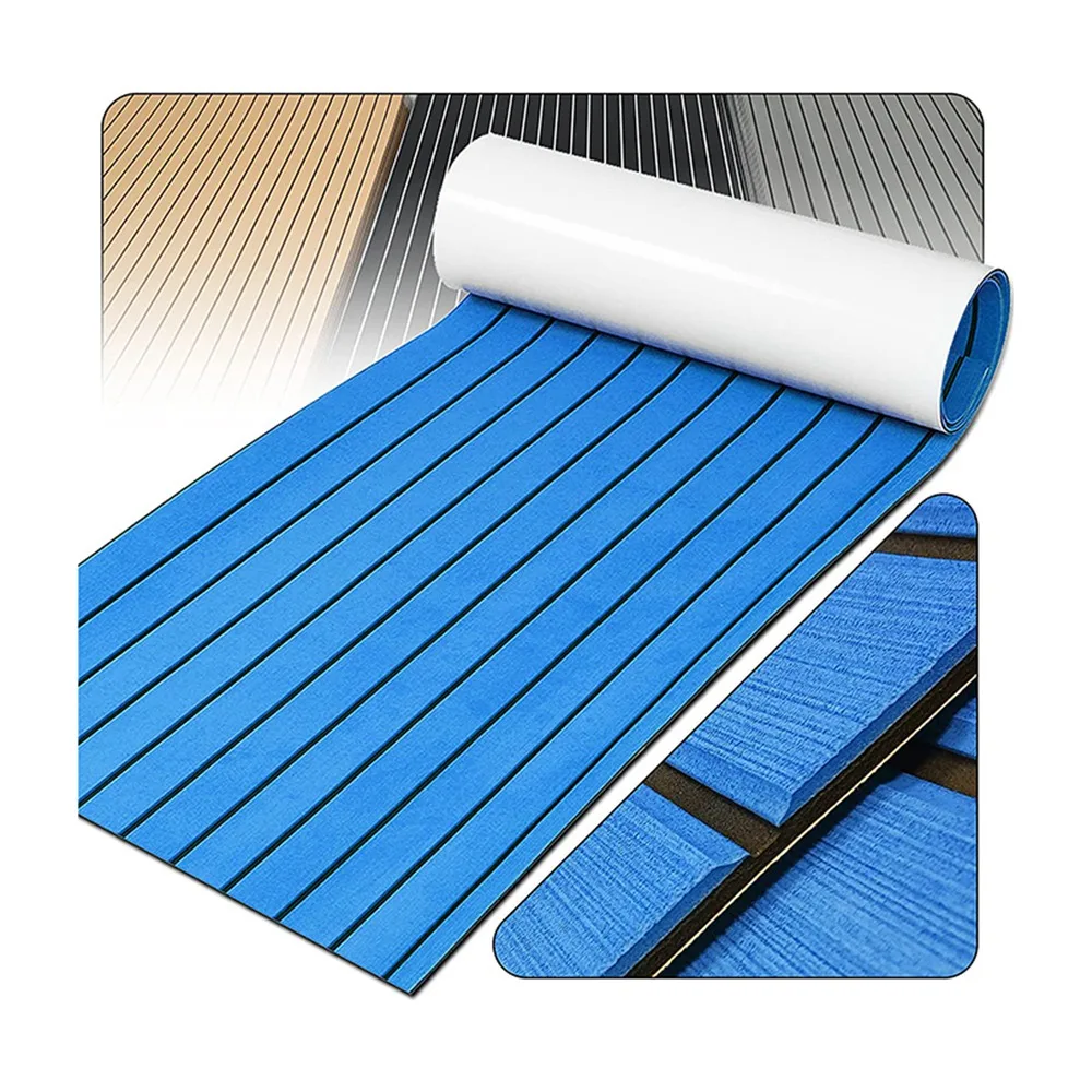 Foam Teak Decking EVA Foam Marine Flooring Faux Boat Decking Sheet Accessories Marine Blue 450X2400mm