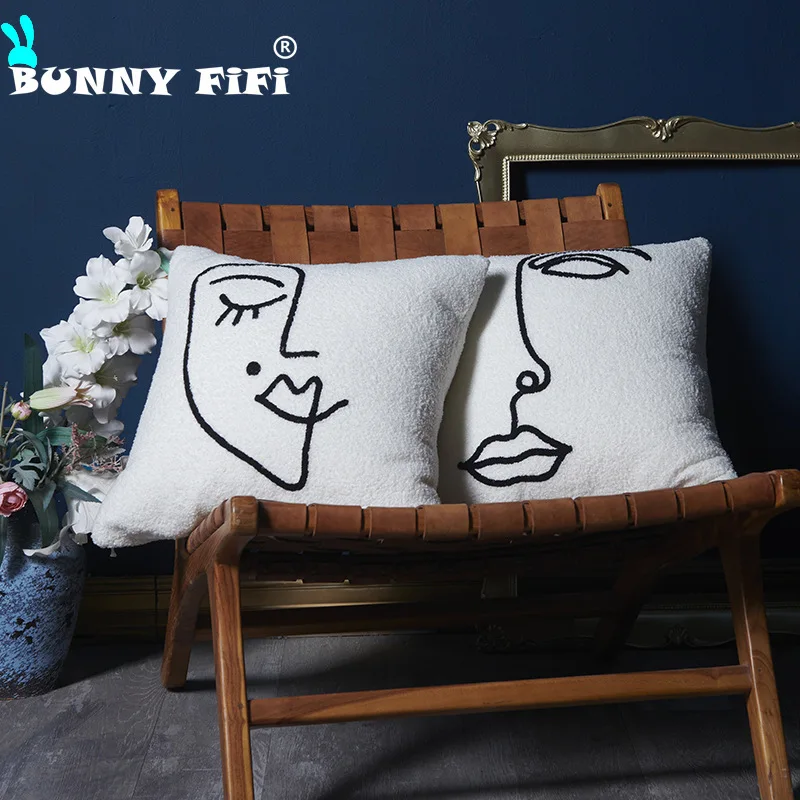 Minimalist Style Teddy Velvet Cushion Covers Ultra Soft Warm Pillowcase  45x45cm Decorative Pillow For Sofa Bedroom Living Room