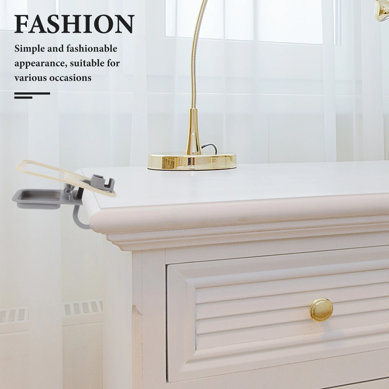 1 Set Multifunctional Desk Hook Clamp For Bags Umbrellas Water Cups Space-Saving Storage Rack Robust Plastic Holder Tableside