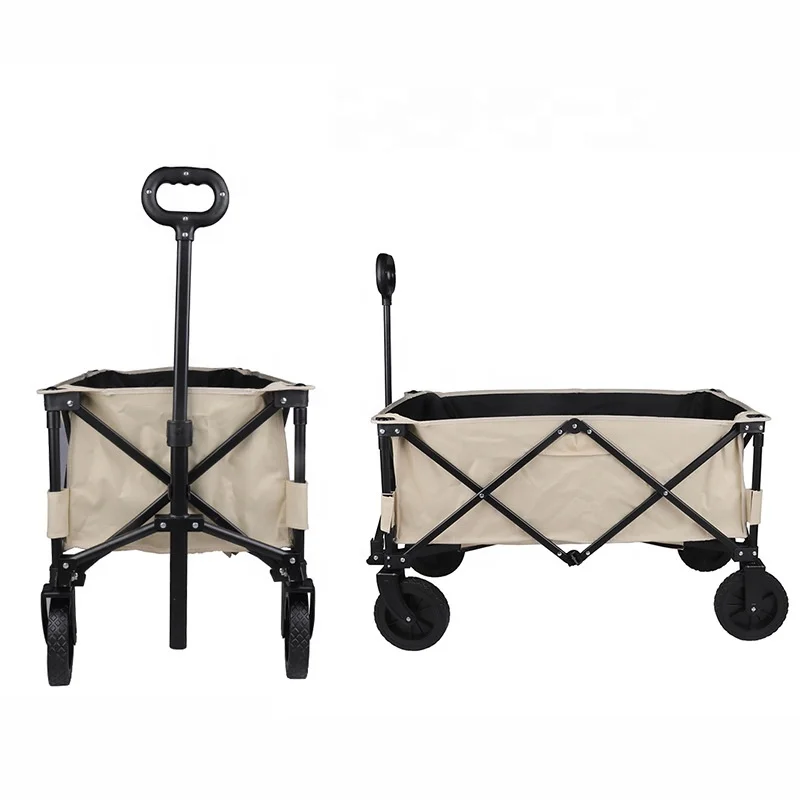 

Hot Sale Wholesale Trolley Cart Foldable Folding Utility Wagon Portable Cargo Wagon For Camping Beach Outdoor Garden