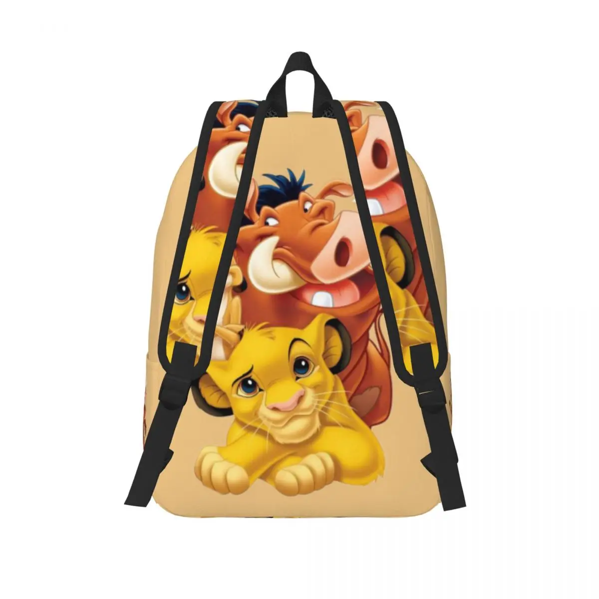 Custom Hakuna Matata The Lion King Canvas Backpack College School Students Bookbag Fits 15 Inch Laptop Simba Pumbaa Movie Bags