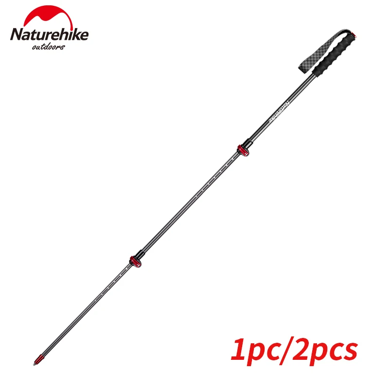 

Naturehike ST10 Carbon Fiber Trekking Pole 3 Section Telescopic Rod Ultralight 135g Hiking EXT2 Walking Stick Cane 110cm-130cm