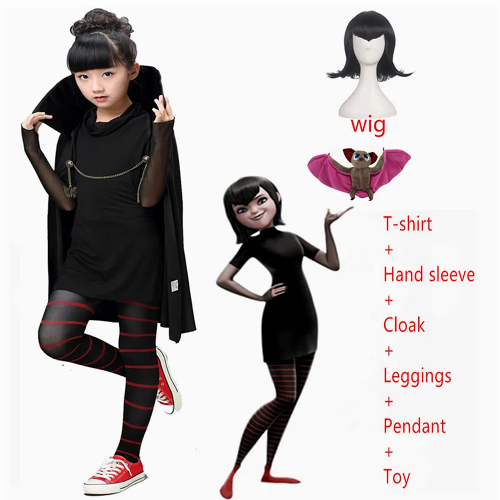 New Christmas halloween costumes for girls Carnival Hotel Transylvaniaing Mavis Cosplay Fancy dress Vampire child adult women