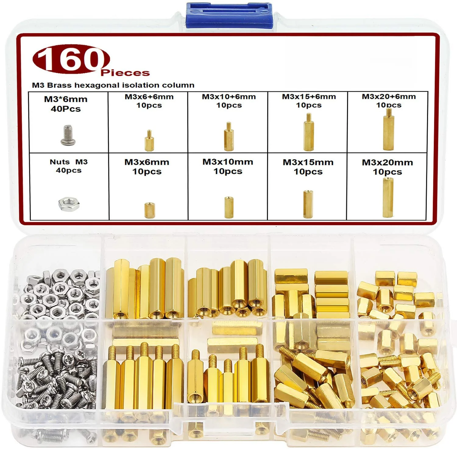 Hex Standoff Spacer Assortment Made of Rust Resistant Brass for For m3 Thread Standard Fit Electronic Hardware