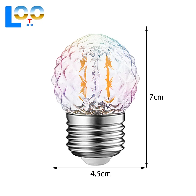 Led Bulb E27 220V E26 110V Spiral Soft Filament Light Bulb 1W Warm White Yellow Indoor Chandelier Tube Globe Decorative Bulbs