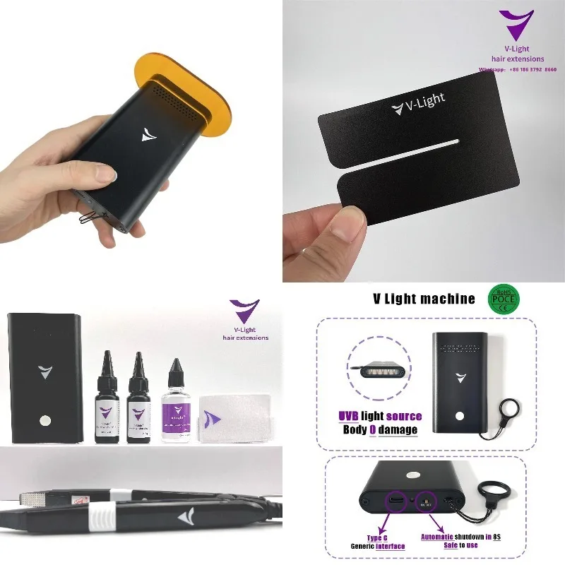2025 Factory Hot Selling Salon Specific Custom Made Metal V-light Hair Extension Kit