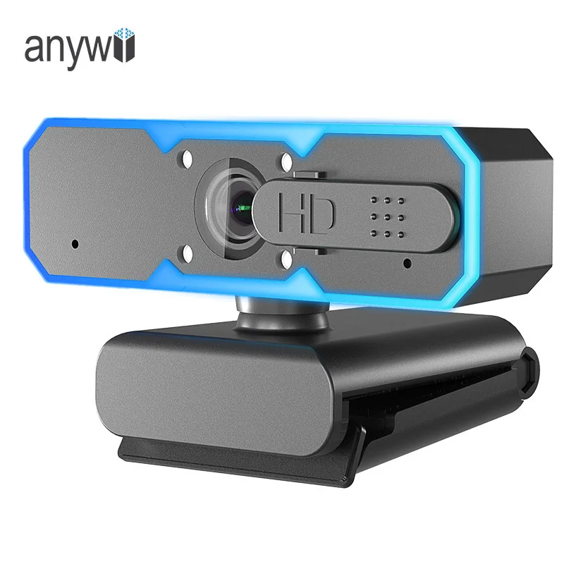 Anywii Full Hd Webcam Pc Computador Web Camera Desktop Laptop Usb Web Cam Microfone de foco automático Mini Webcamera