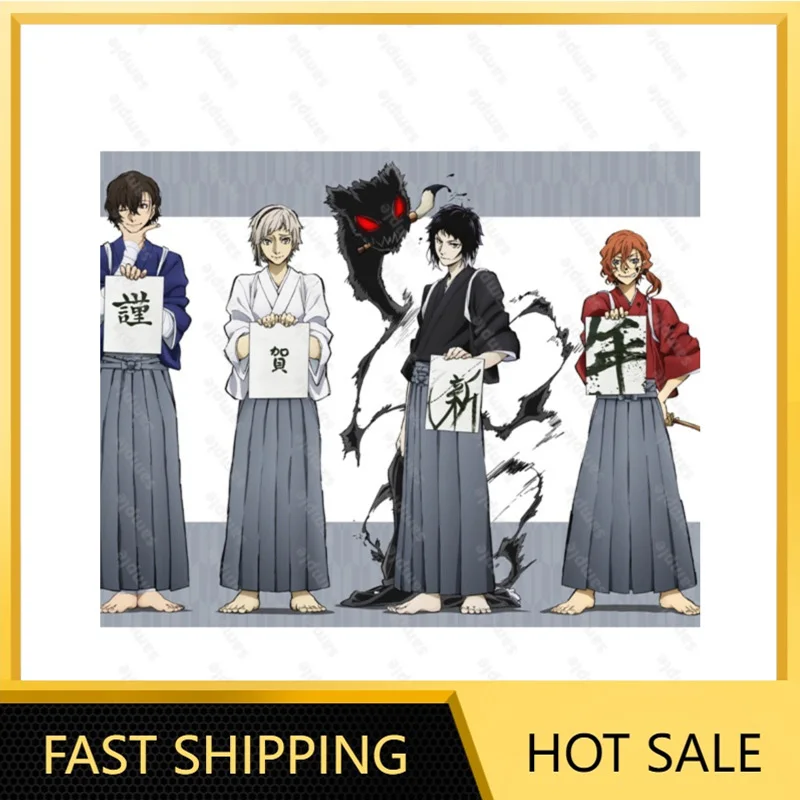 4pcs Bungo Stray Dogs Congratulations on The New Year Series Acrylic Stand Anmie Peripherals Atsushi Nakajima Figure Collection