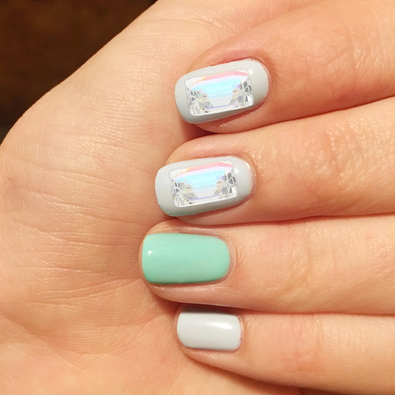 

30Pcs Crystal Nail Art Rhinestones Rectangular Sugarcut Ultralshiny Transparent Gems Nail Charms Bulk for Nails Sparkle