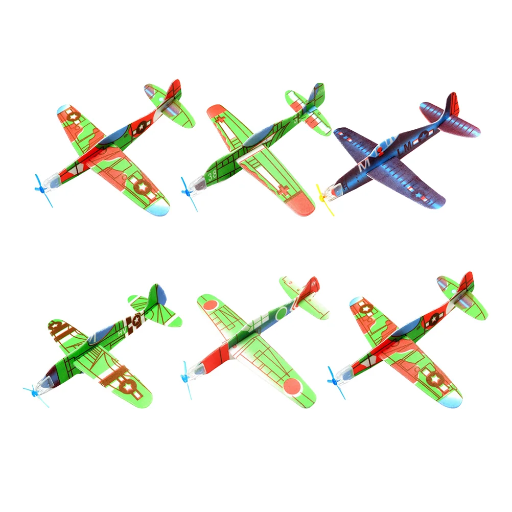 

12Pcs Children's Aerobatic Plane Glider Airplane Throwing Aircraft Outdoor Sports Flying Toy DIY Handmade Technology Small