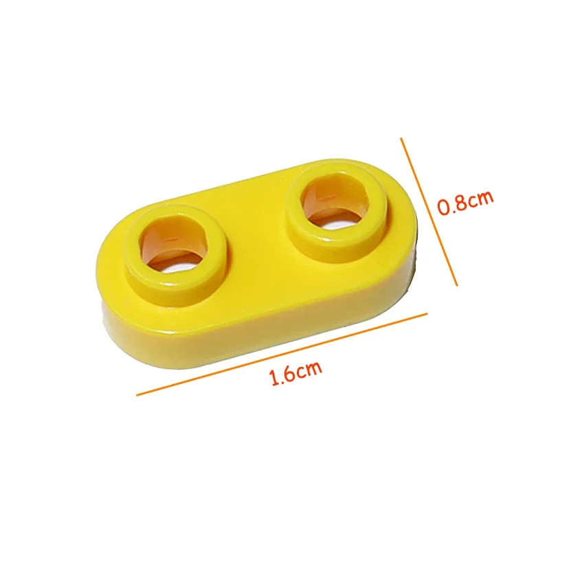 Round 1x 2 Open Stud Short Circle with 2 holes 35480 Bricks Building Blocks Plate High-Tech Parts Compatible Educational Toys
