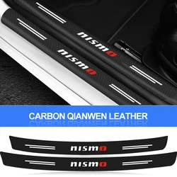 Car Trunk Rear Bumper Protective Carbon fiber Leather Stickers For Nisom Nissan Tiida Teana Skyline Juke X-trail Almera Qashqai