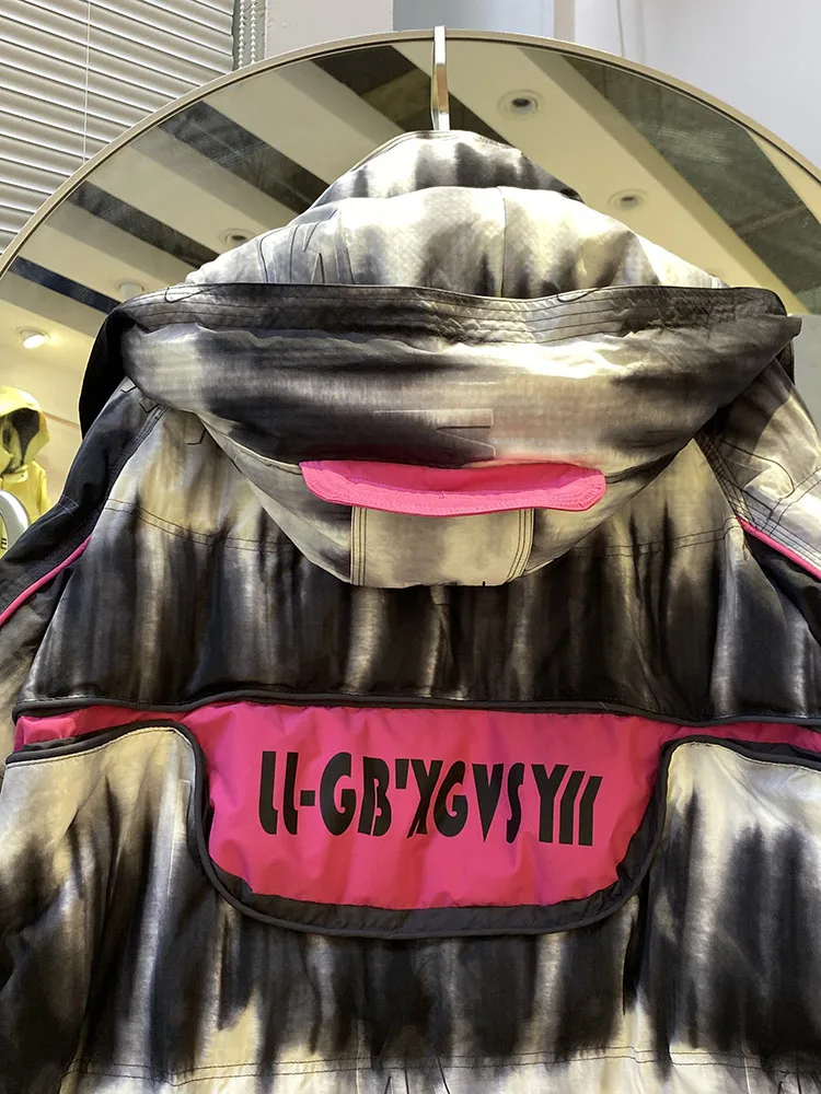 Design Sense Lange Daunenjacke für Damen 2025, Winter, neuer Stil, locker, dick, über dem Knie, Kontrastfarbe, trendige Markenjacke