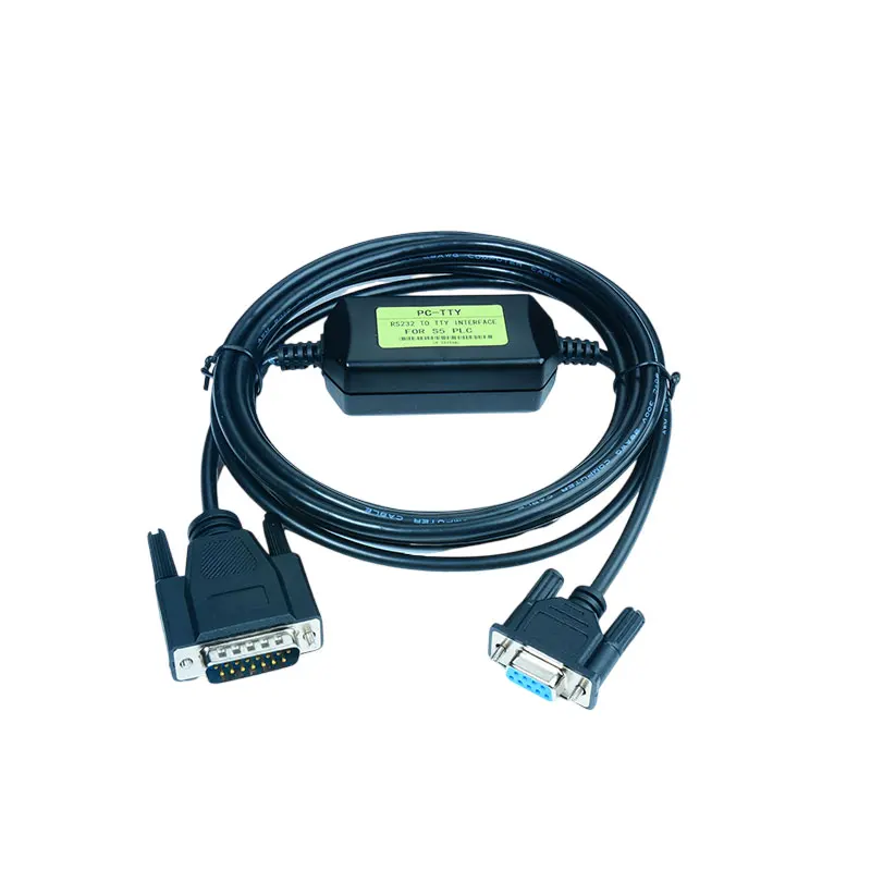 Siemens S5 PLC PC-TTY Programming Cable DB9 to 15-Pin