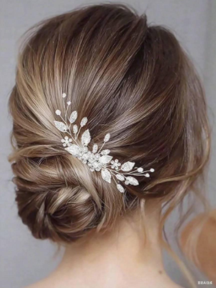 Mode Blatt Kristall Perle Blume Haar Kamm Einfache frauen Haar Clips Braut Hochzeit Kopfschmuck Schmuck Haar Zubehör