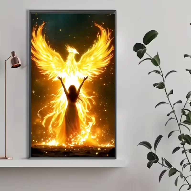 طقم رسم ألماسي بتصميم العنقاء الناري - فئة Free Fire Diamond product image