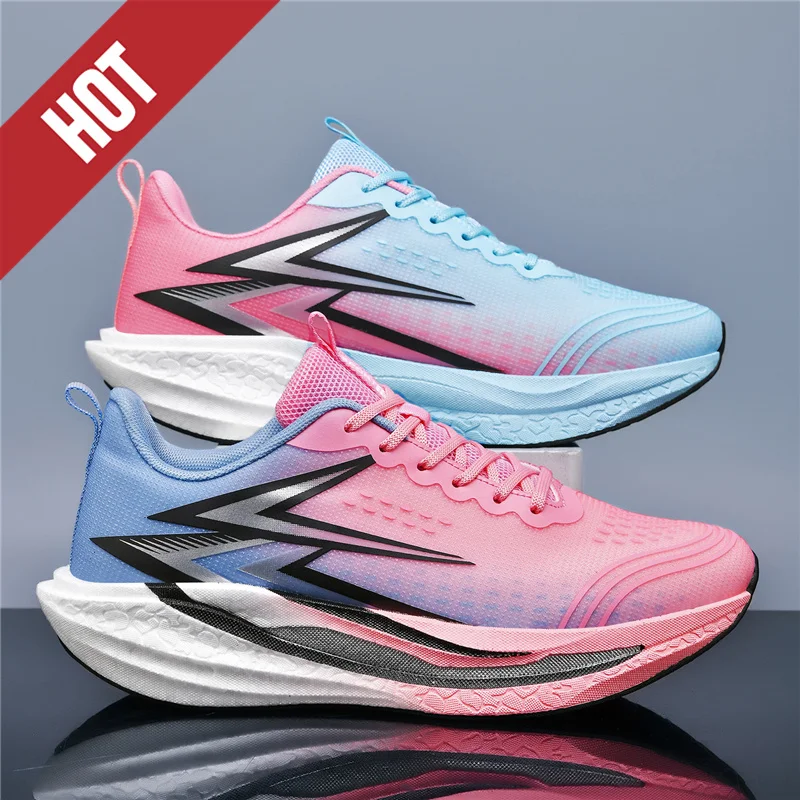 Running Shoes Carbon Board Stability Marathon Men Sports Breathable Lightweight Women's Comfortable Athletic Nonskid Sneakers