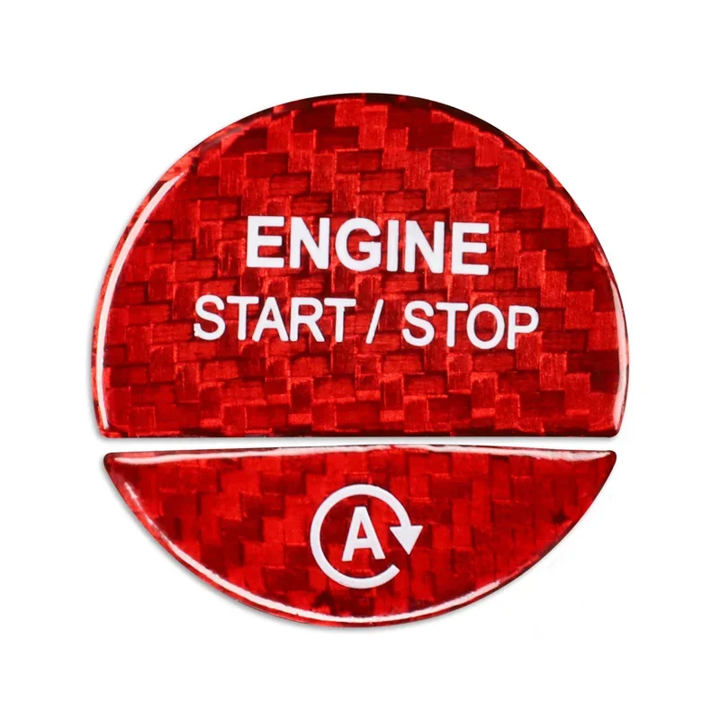Carbon fiber One key start button ENGINE START STOP Decorative sticker For BENZ C S Class C200 C220d C260d C300 S400L S450L S500