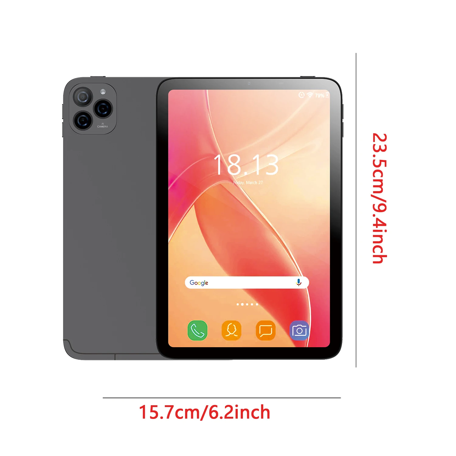 Global version 4GB+64GB 6000mAh Large Battery, Supports Dual Card Dual Standby, Supports Google Bluetooth for Android Tablets