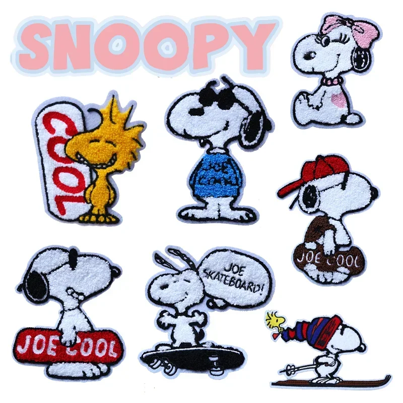 Snoopy Cartoon Embroidery Cloth Sticker Cute Fashion Cloth Patch for Girls Boys Clothes DIY Motif Garment Decoration Gifts