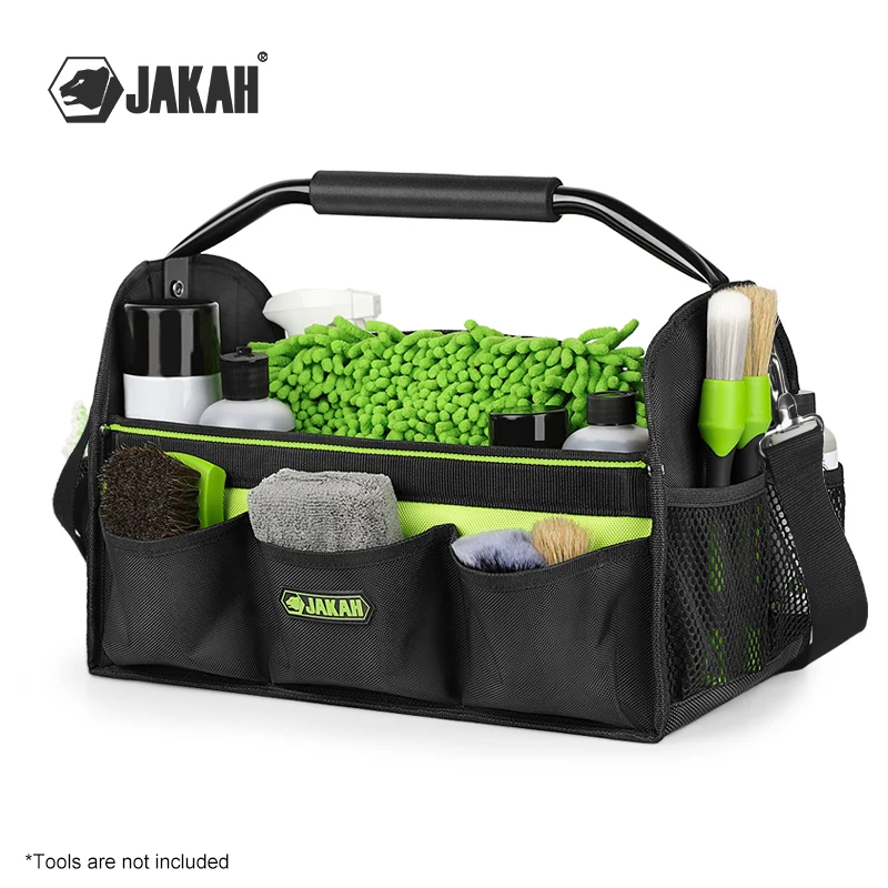 JAKAH Tool Bags, Premium Tool Bag, Black, Durable Tool Tote, for Professionals and Contractors HL155