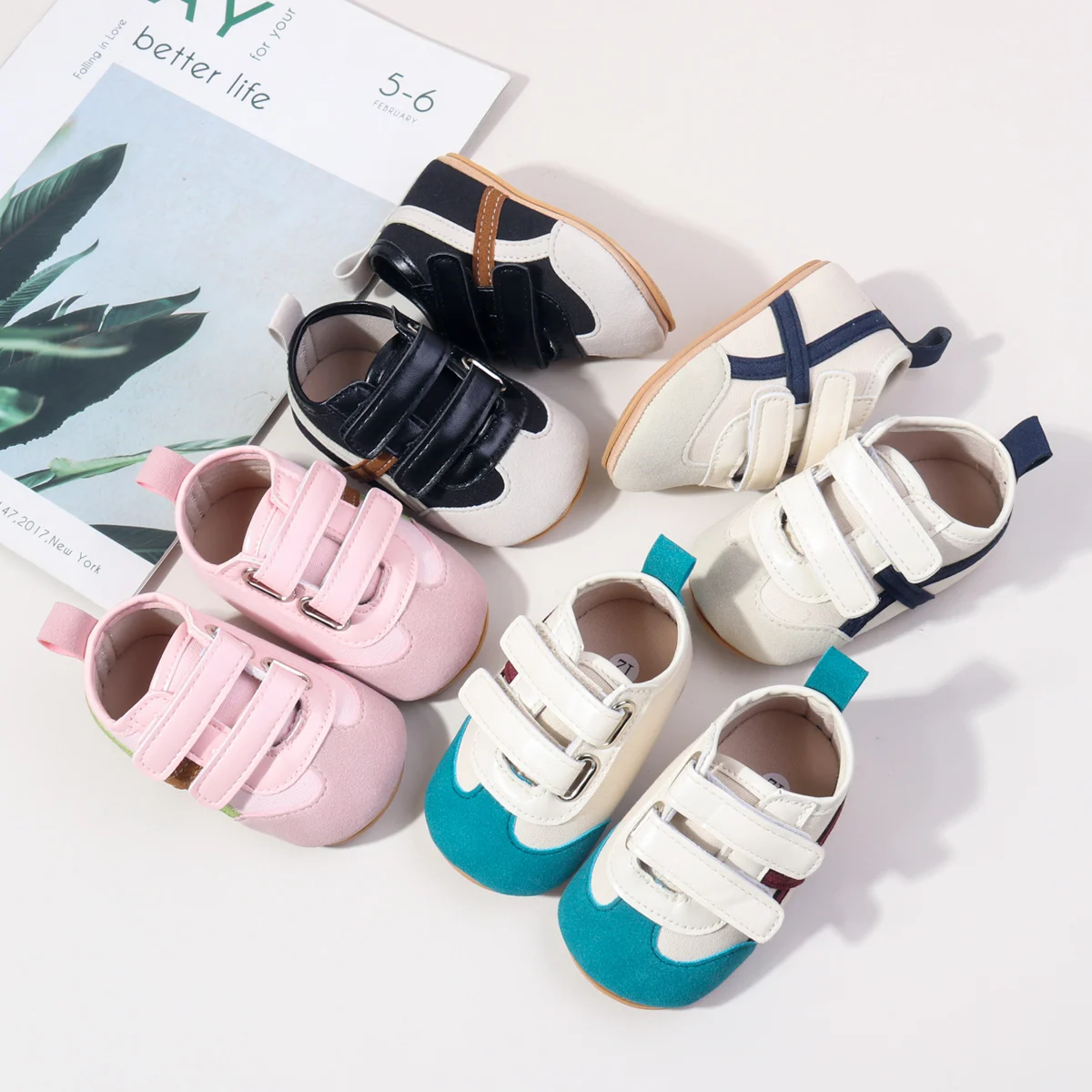 

Spring And Autumn New Model Baby Walking Shoes With Anti-Slip Function, Fashionable Cross-Striped Casual Children's Shoes