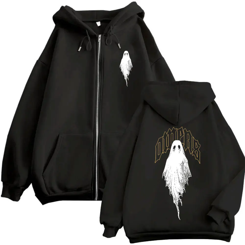 

Rock Band Bad Omens Do You Feel Love Tour 2026 Zipper Hoodie Men Women Retro Gothic Metal Oversized Zip Up Jackets Streetwear