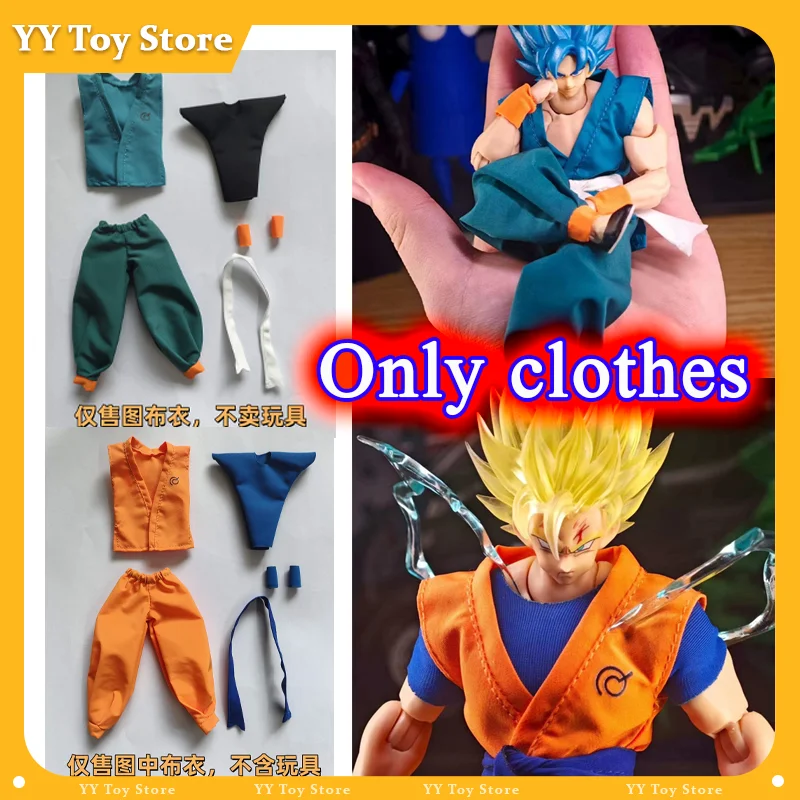 In Stock Dragon Ball Anime Action Figure Goku Daoist Robe Orange Blue Uniforms Goku Training Suit Clothes Accessories Toys Gifts