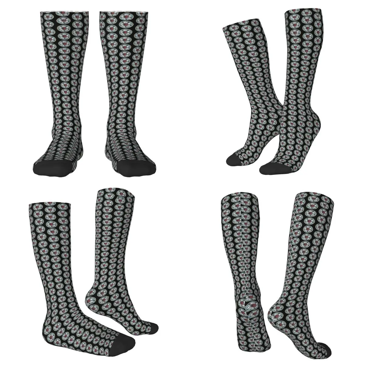 

All Seasons Martin Luther Rose Lutheran Symbol Distressed Chalk 5 Solas Socks Harajuku Crew Socks Funny Stockings for Men Women